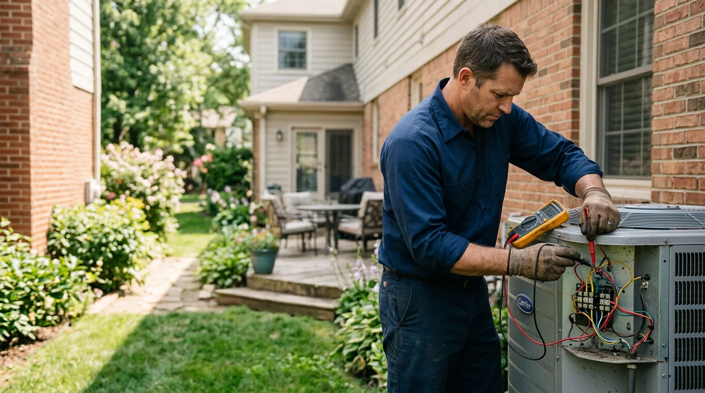 HVAC technician working near Montezuma, IA